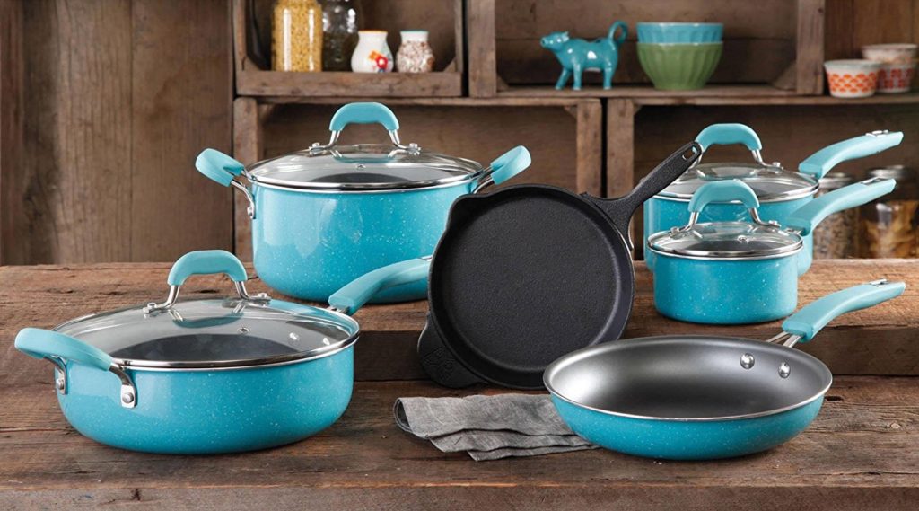pioneer woman cookware set qvc